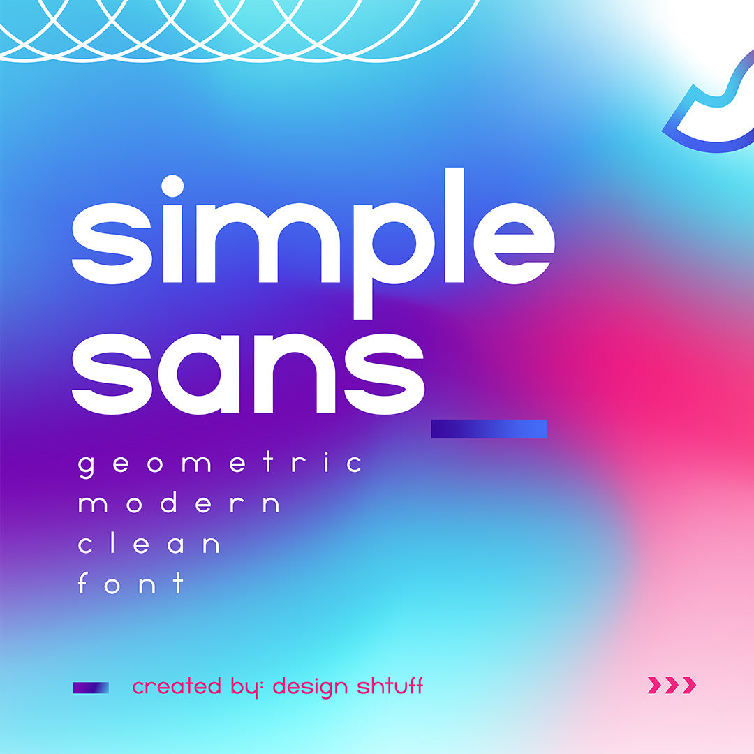 Simple Sans geometric modern clean font title card