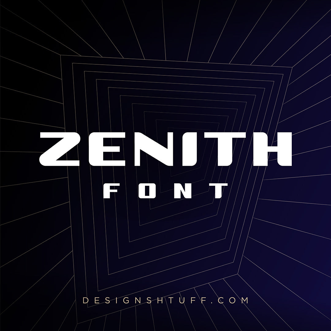 Zenith Font Title card