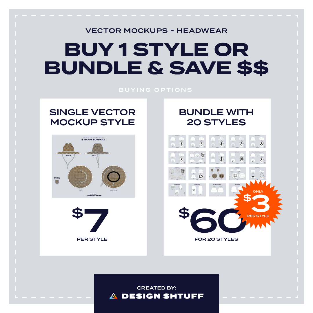 Straw Lifeguard Sun Hat Vector Mockup - Buy 1 style or bundle & save $$