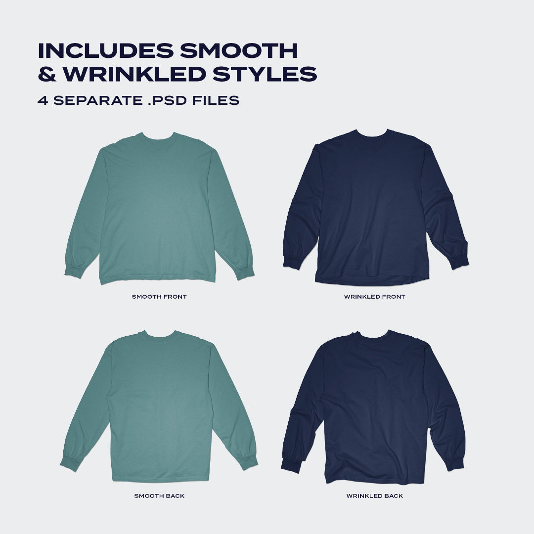 Includes smooth & Wrinkled Styles. 4 separate .psd files