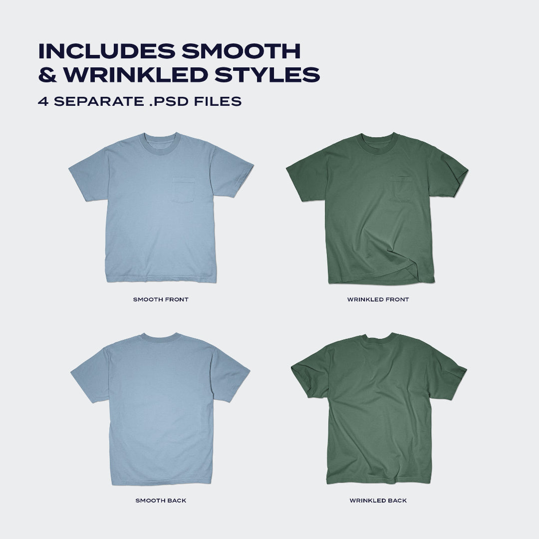 Includes smooth & Wrinkled Styles. 4 separate .psd files