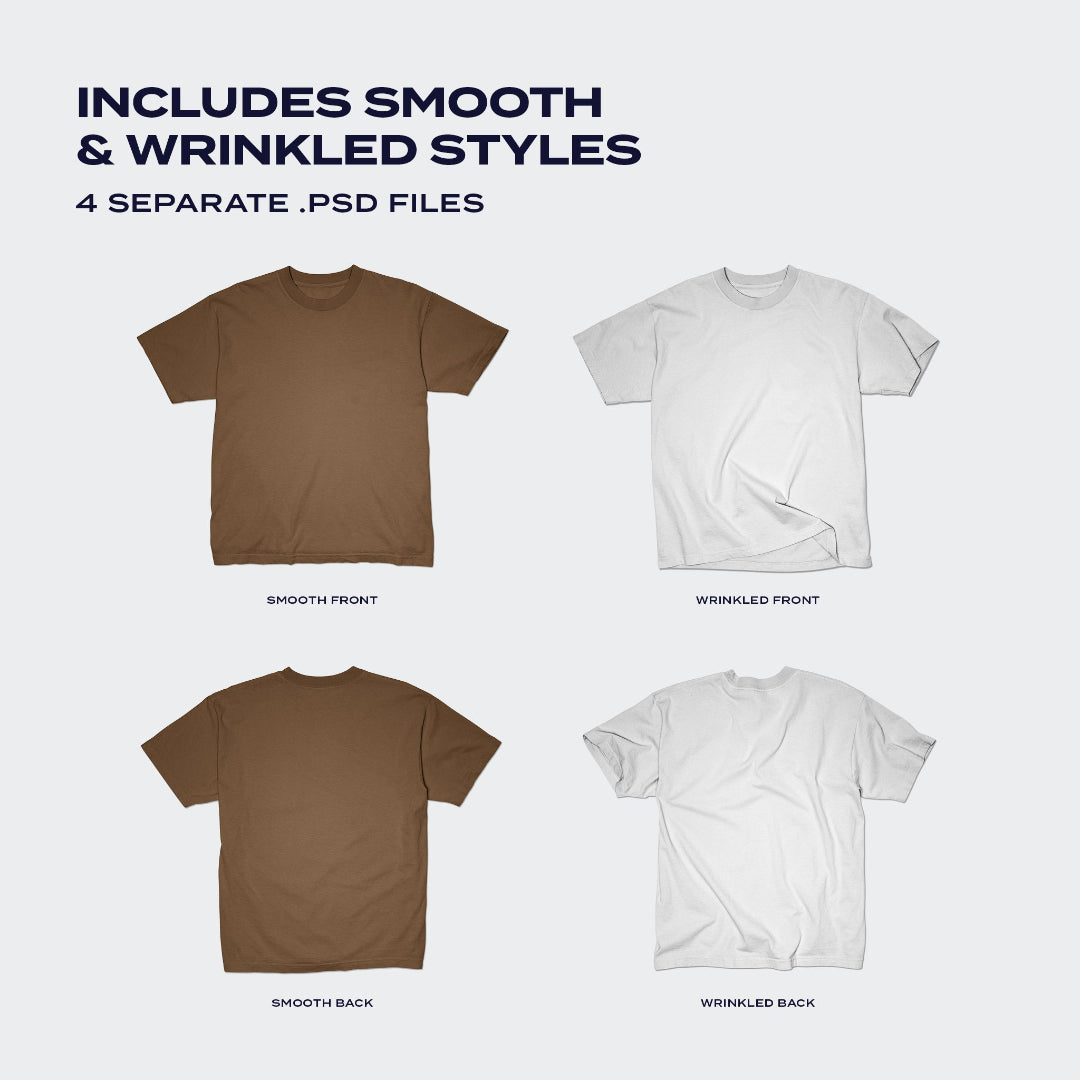 Includes smooth & Wrinkled Styles. 4 separate .psd files
