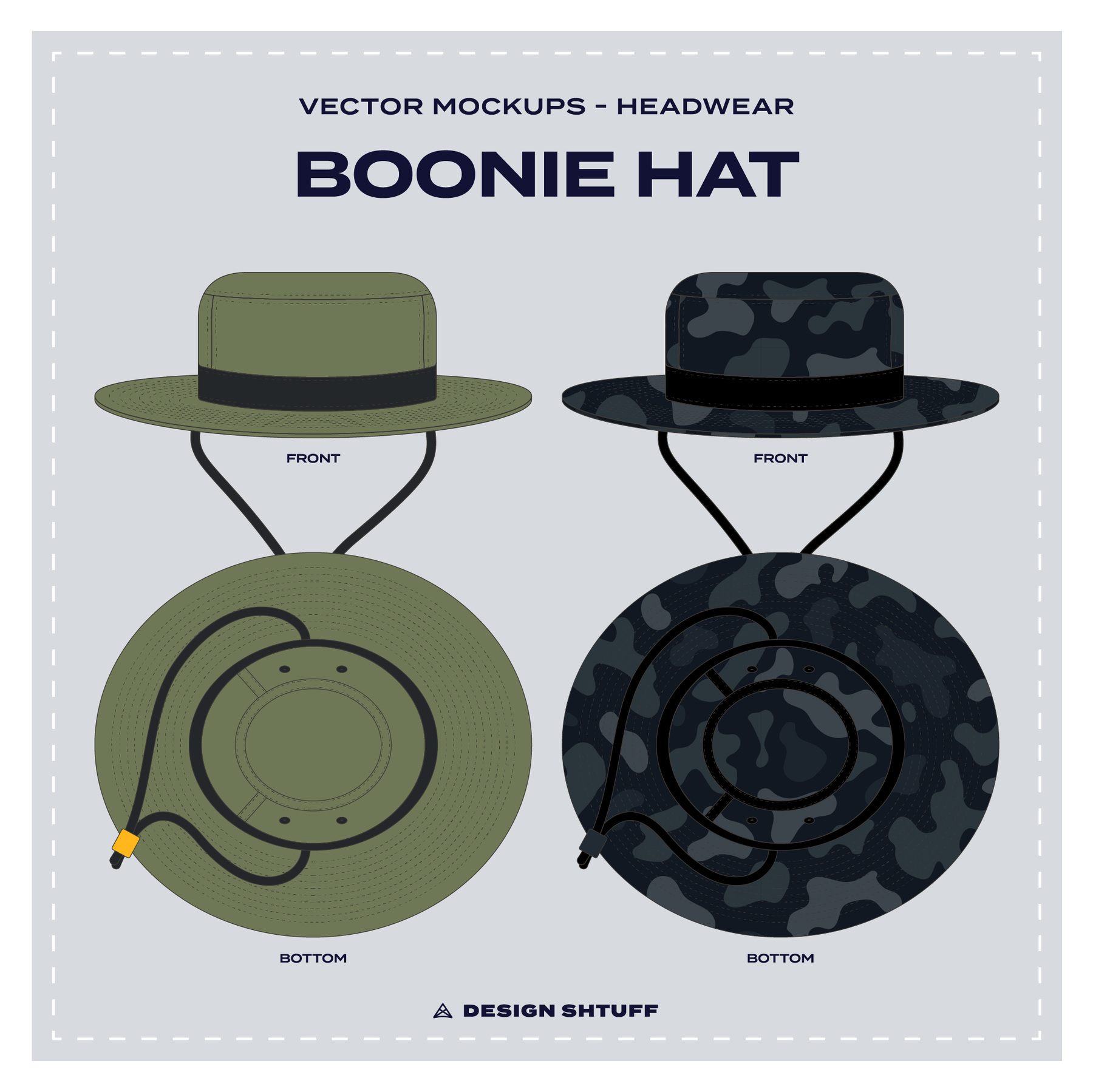Boonie Hat Vector Mockup