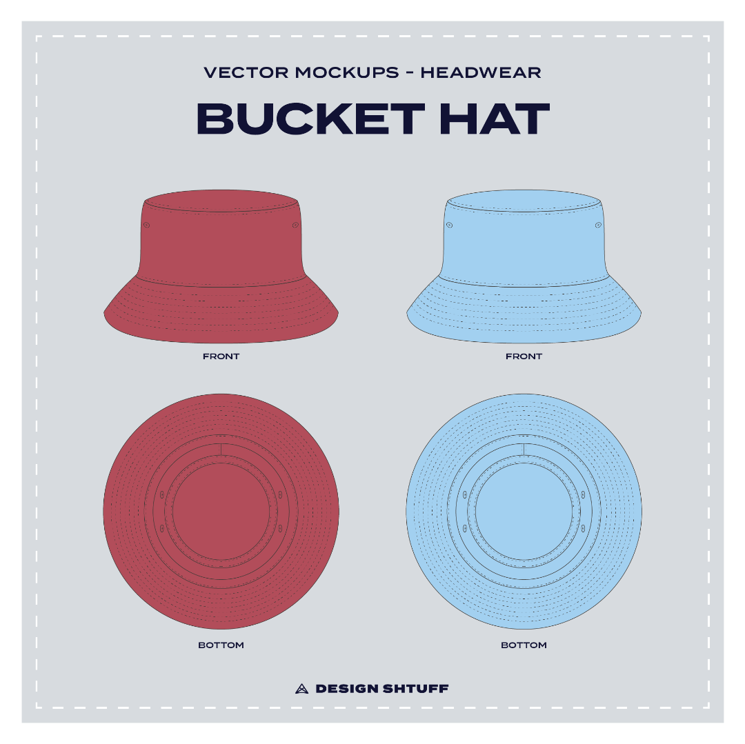 Mocket Vector Bucket Hat Vector Mockup