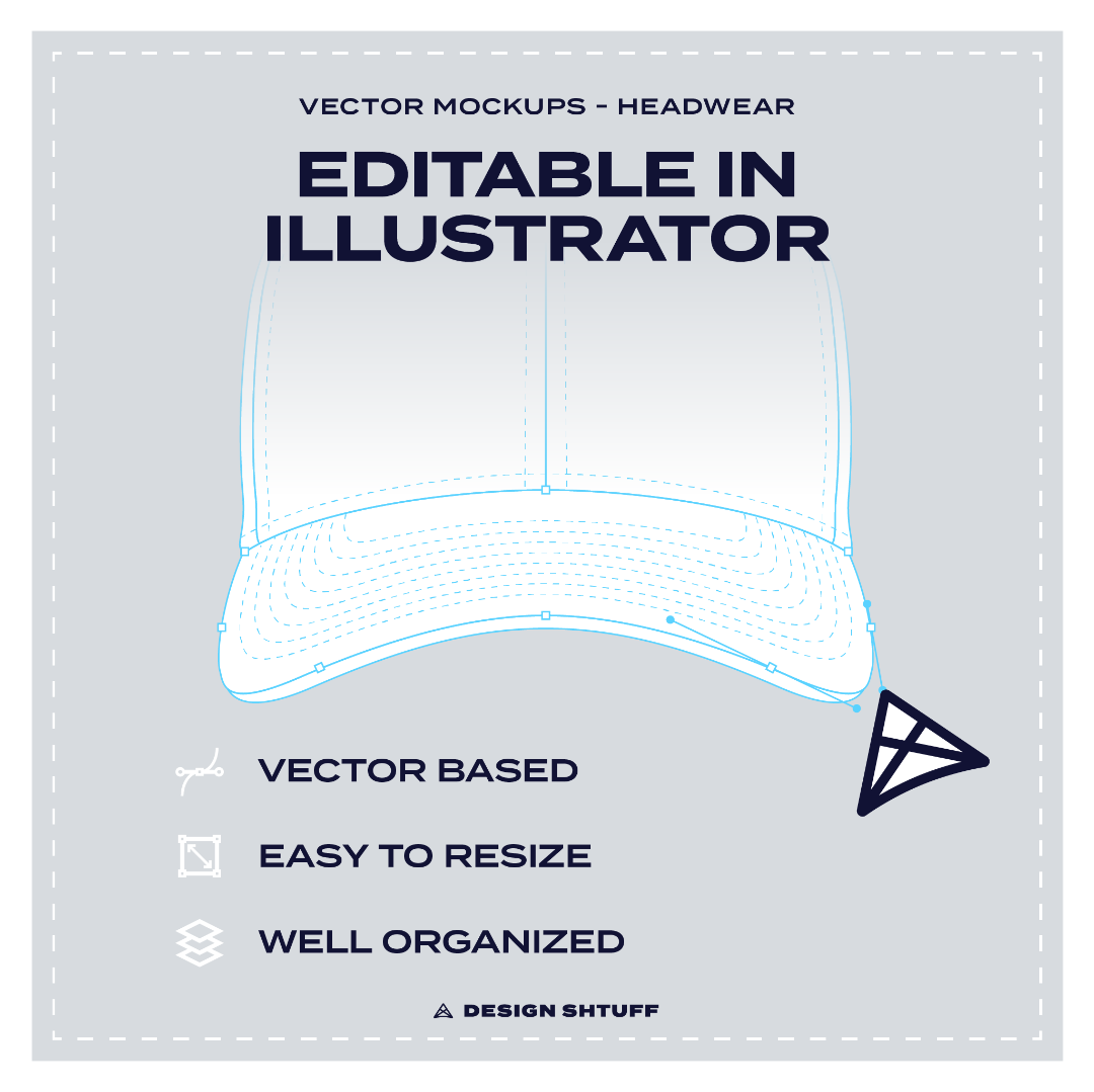 Dad Hat Strapback Vector Mockup - Editable in Adobe Illustrated