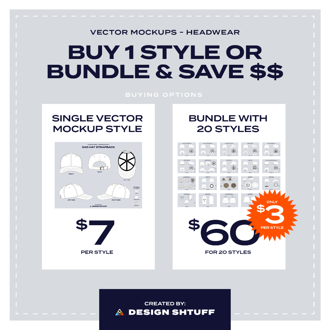 Dad Hat Strapback Vector Mockup - Buy 1 style or bundle & save $$
