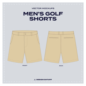 Men's Golf Shorts Vector Mockup