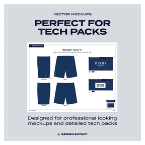 Men's Golf Shorts Vector Mockup - Perfect for Tech Packs