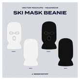 Ski Mask Beanie Vector Mockup