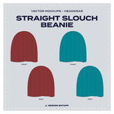 Straight Slouch Beanie Vector Mockup