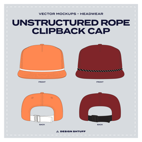 Unstructured Rope Clipback Vector Mockup